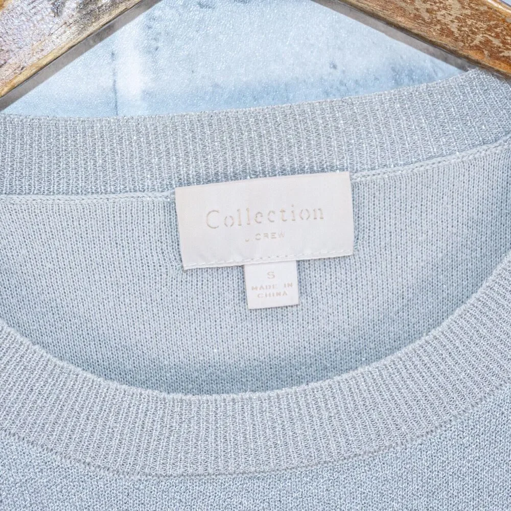 J.Crew Collection Metallic sparkle Crew Pullover gray size S
